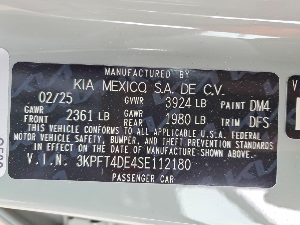 2025 KIA K4