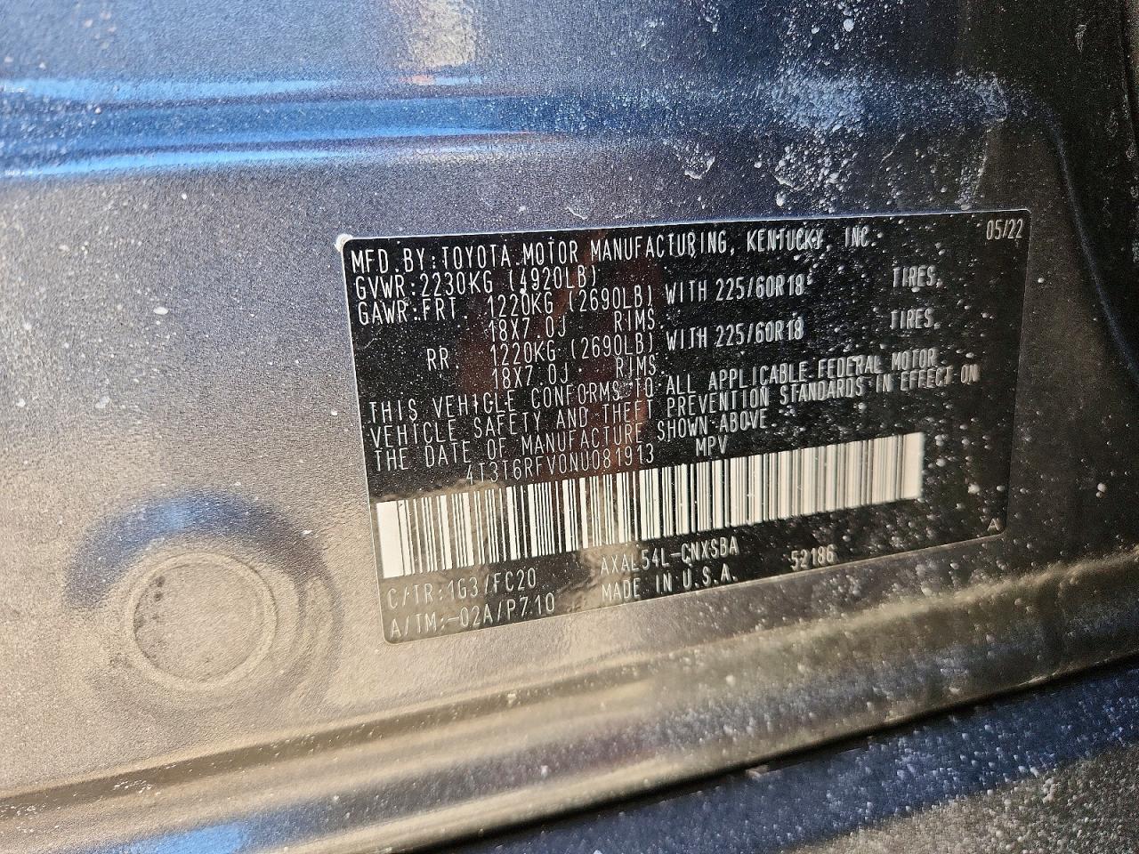 2022 TOYOTA RAV4