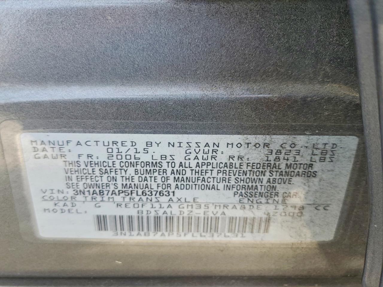 2015 NISSAN SENTRA