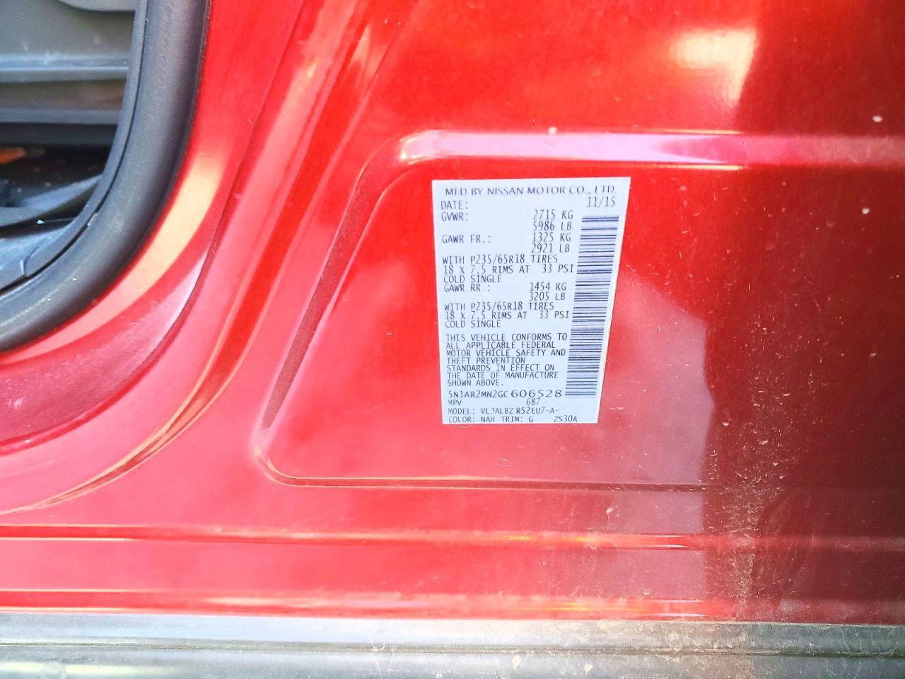 2016 NISSAN PATHFINDER