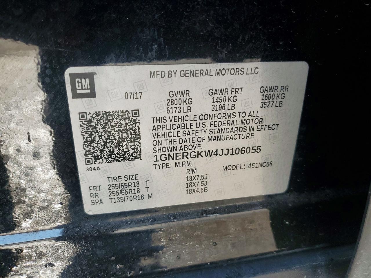 2018 CHEVROLET TRAVERSE