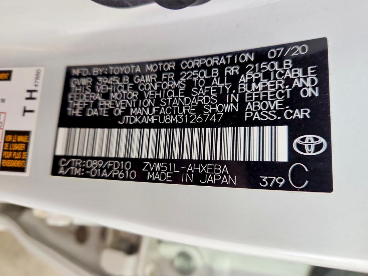 2021 TOYOTA PRIUS