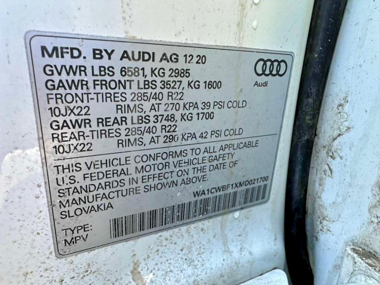 2021 AUDI SQ8