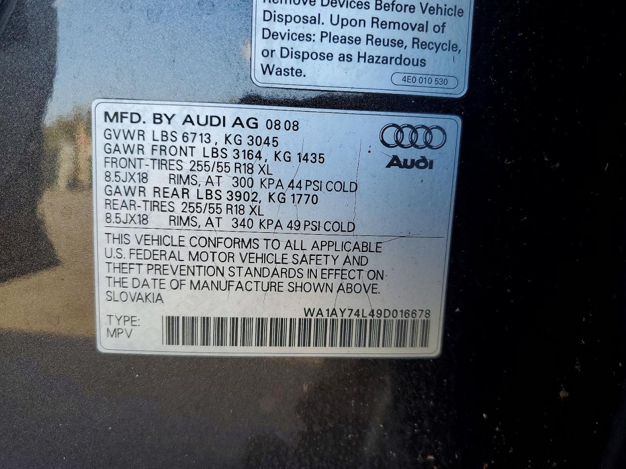 2009 AUDI Q7