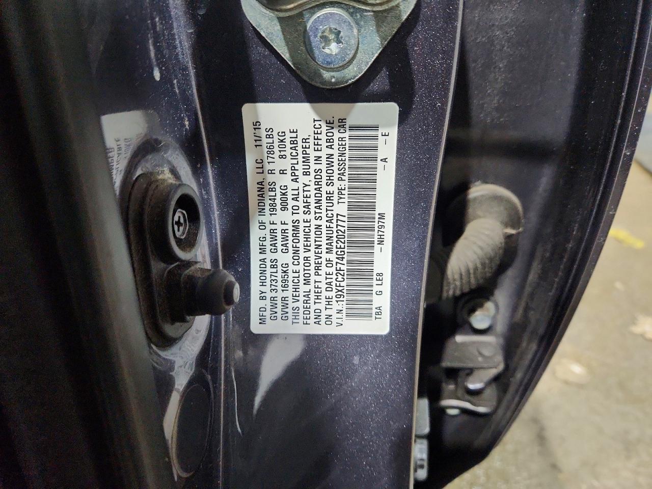2016 HONDA CIVIC