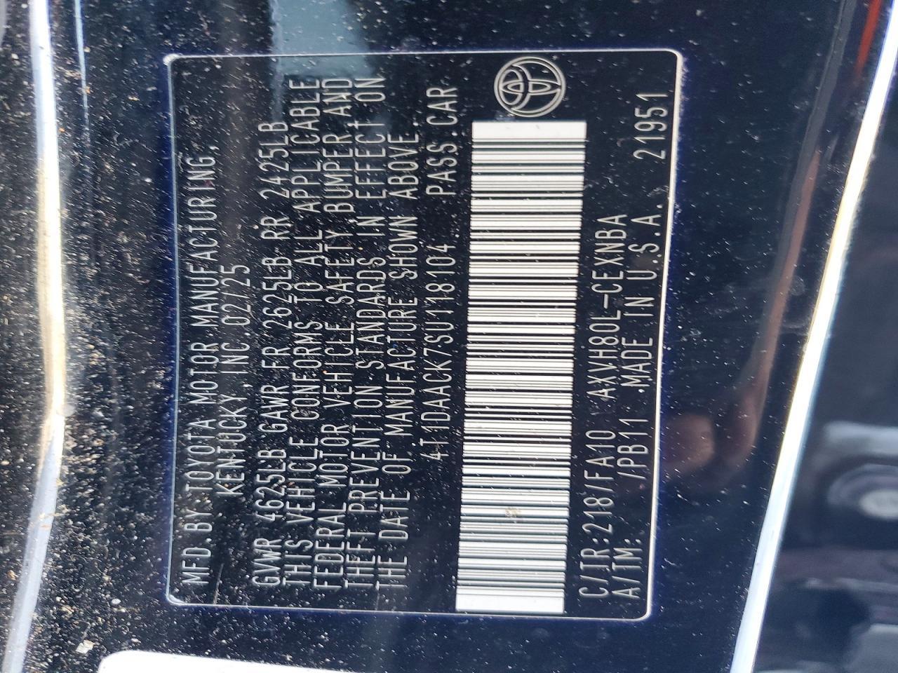 2025 TOYOTA CAMRY