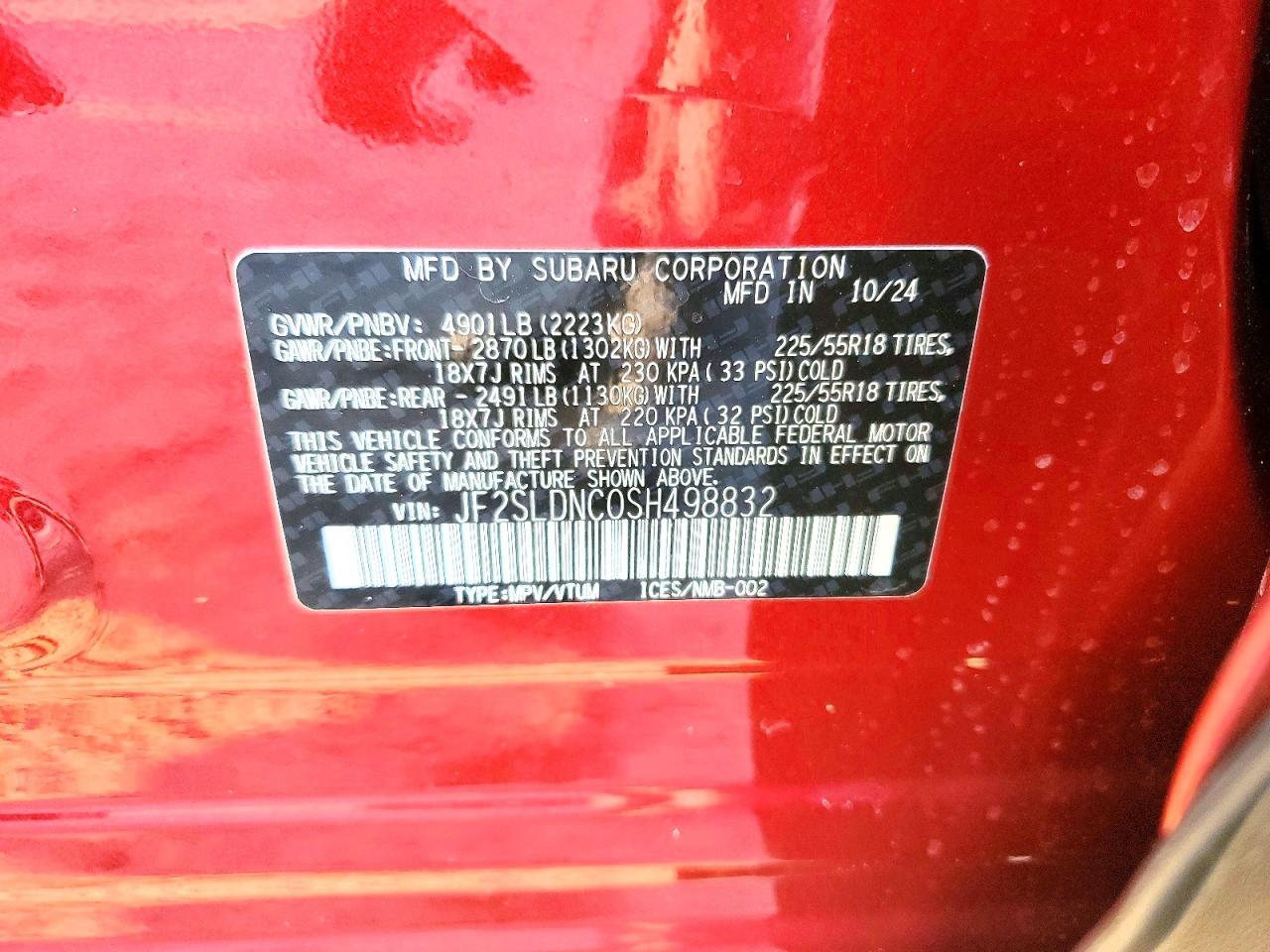 2025 SUBARU FORESTER