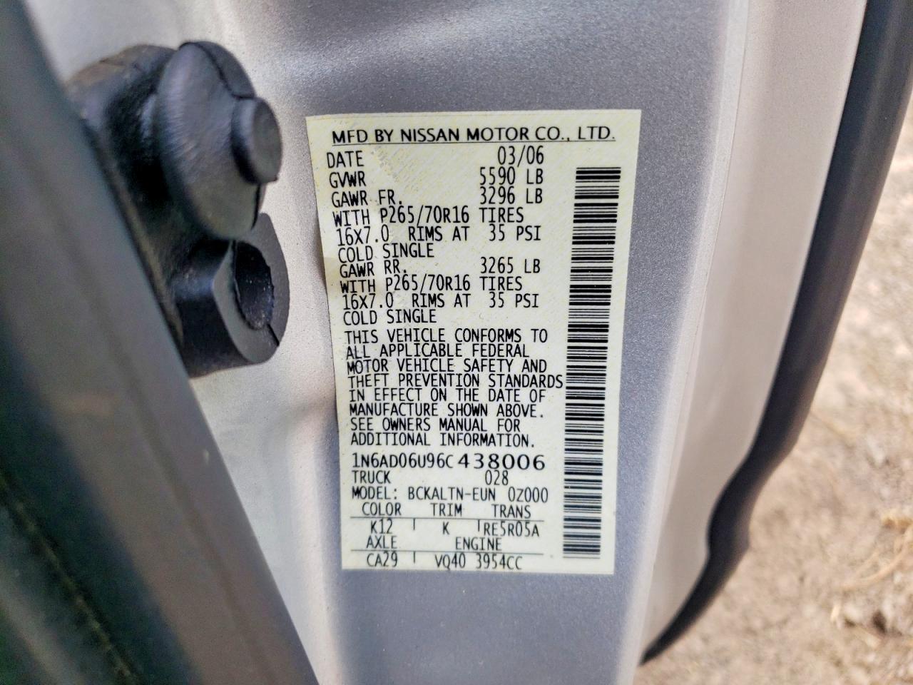 2006 NISSAN Frontier