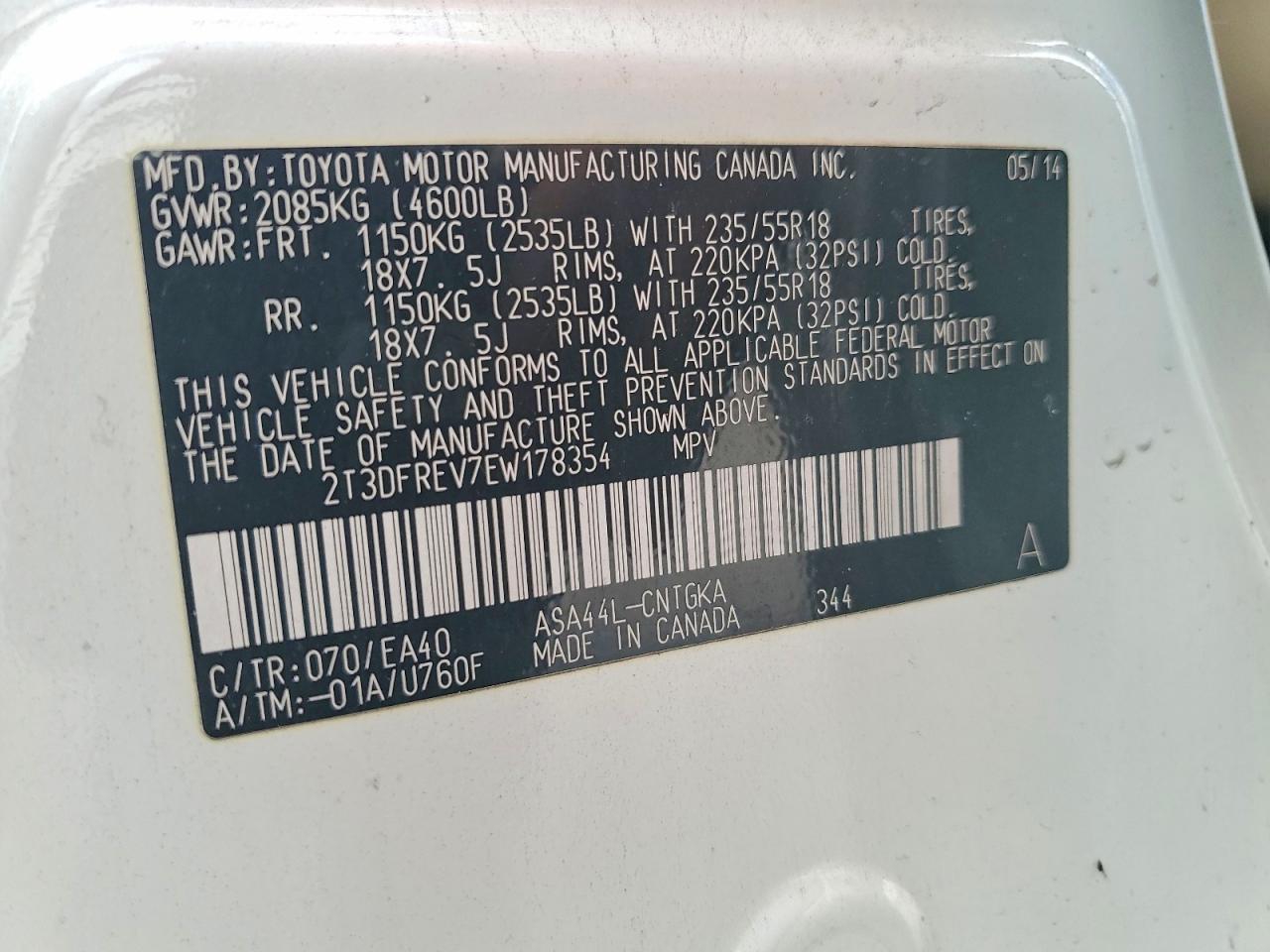 2014 TOYOTA RAV4