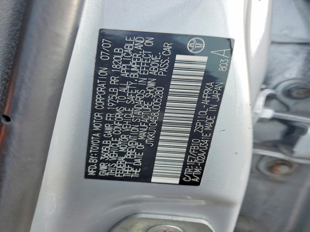 2008 TOYOTA SCION