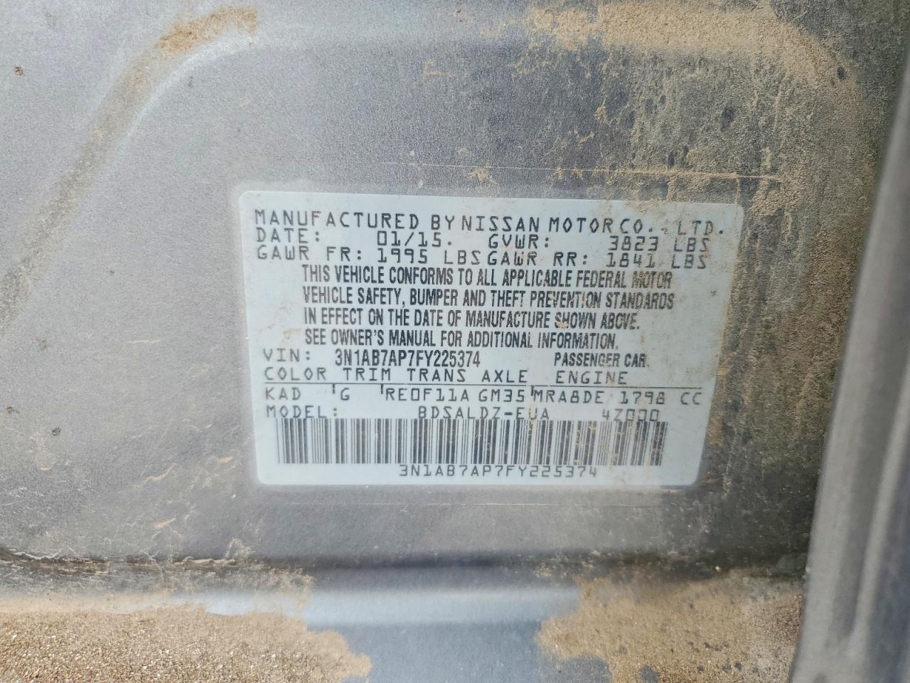 2015 NISSAN SENTRA