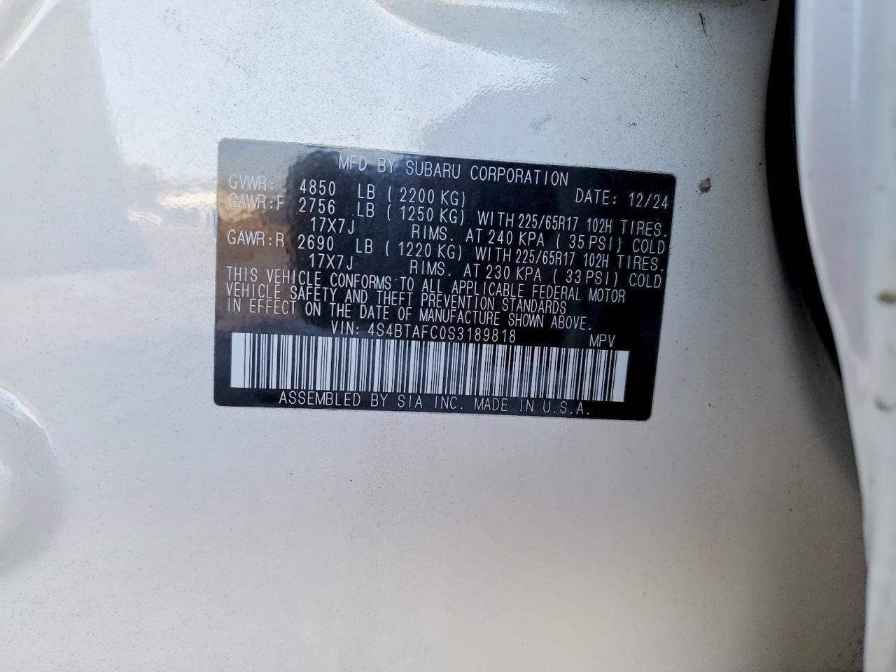 2025 SUBARU Outback