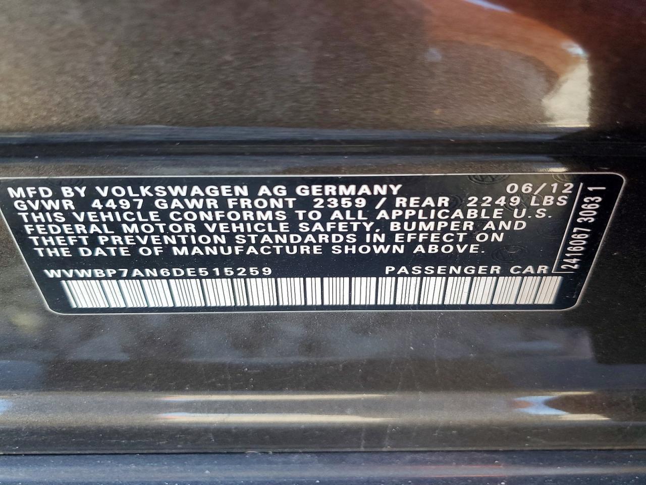 2013 VOLKSWAGEN CC