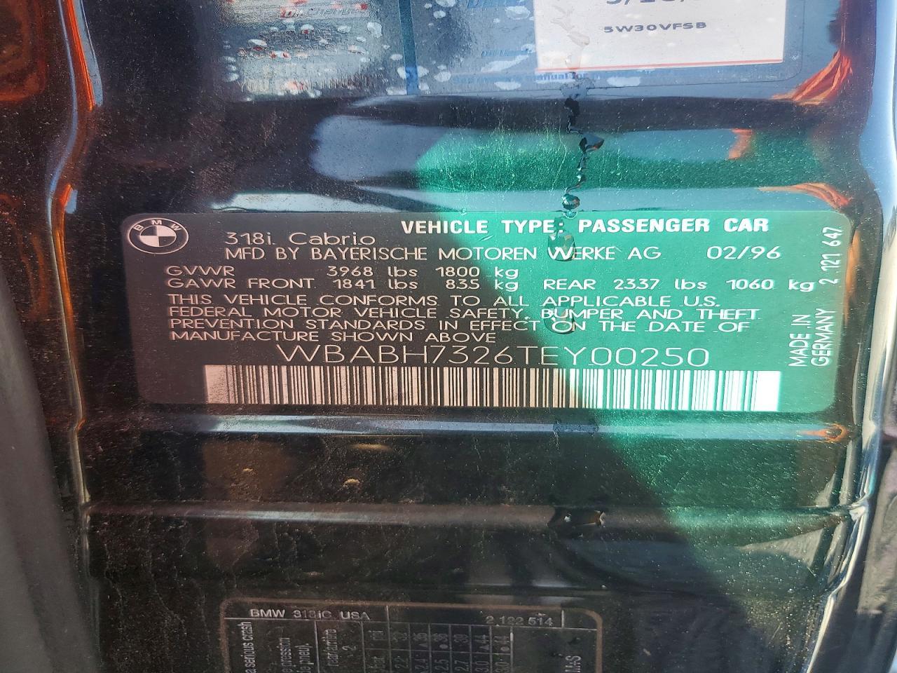 1996 BMW 3 SERIES