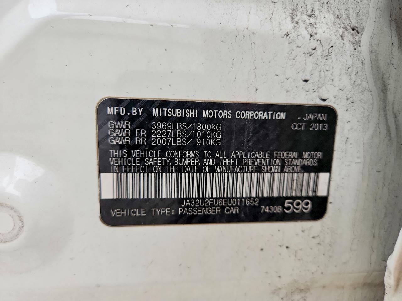 2014 MITSUBISHI LANCER