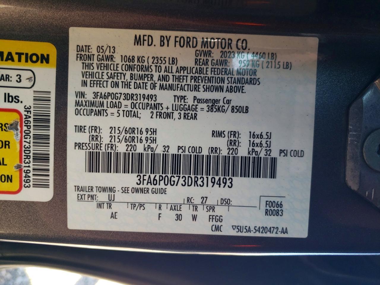 2013 FORD FUSION