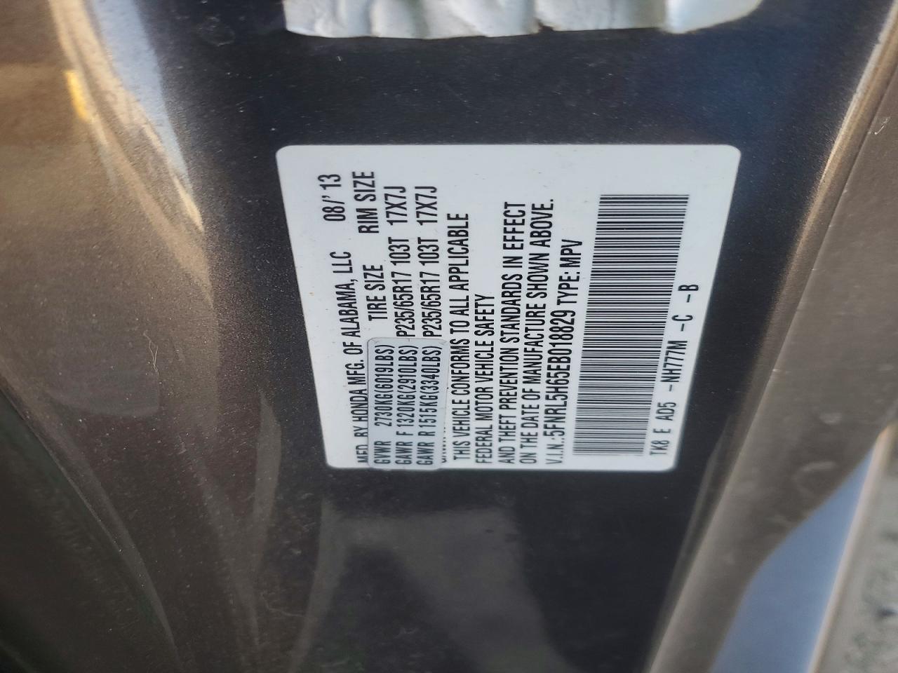 2014 HONDA ODYSSEY