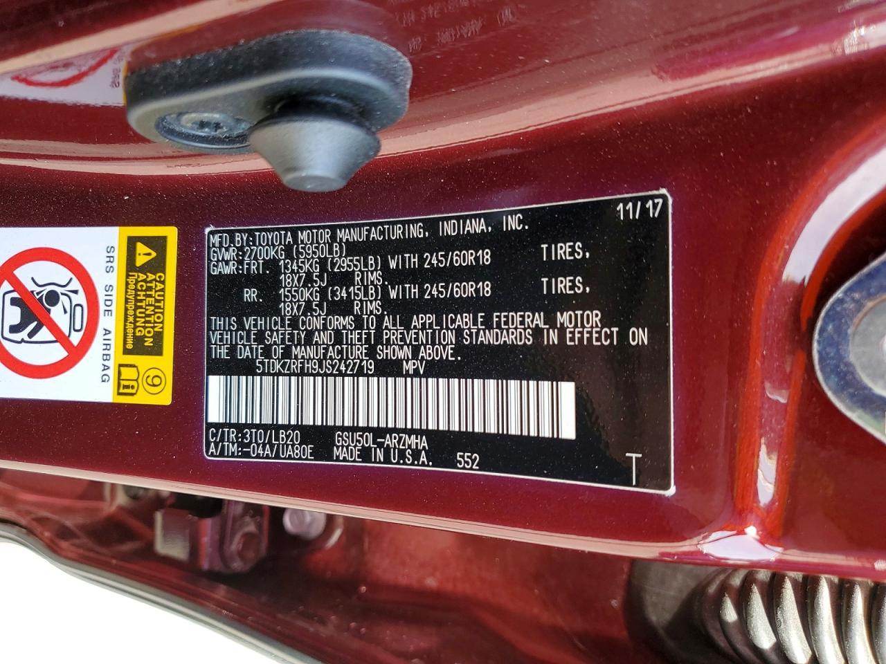 2018 TOYOTA HIGHLANDER