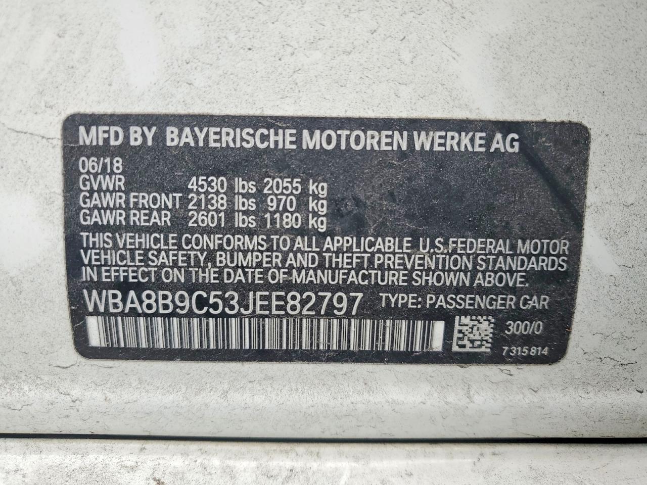 2018 BMW 3 SERIES