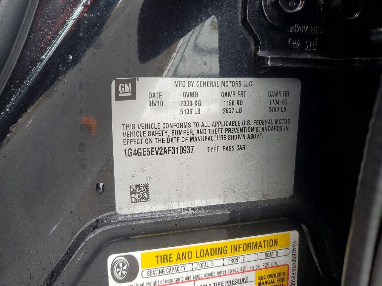 2010 BUICK LACROSSE