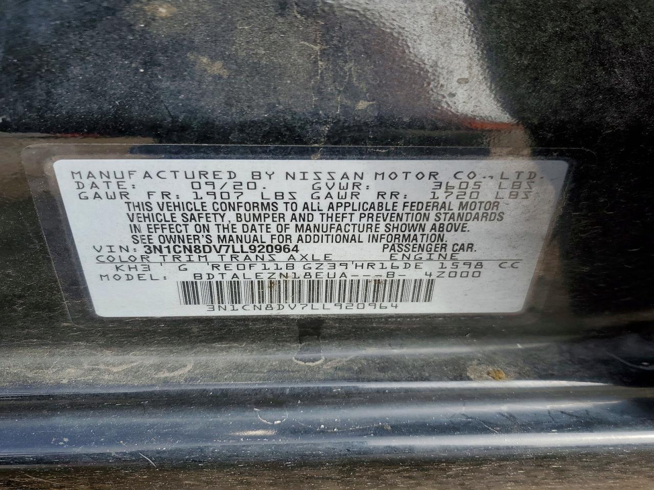 2020 NISSAN VERSA