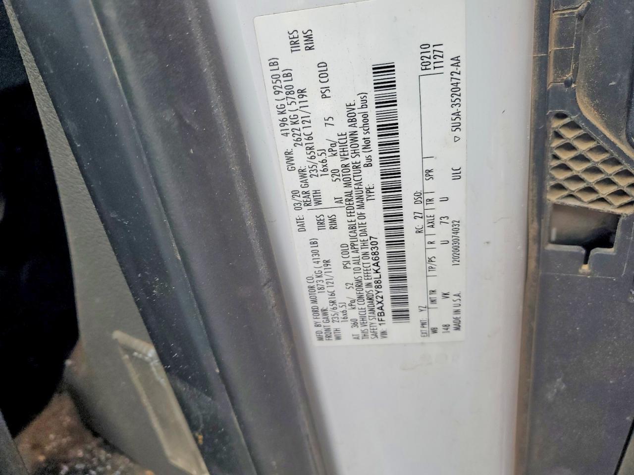 2020 FORD Transit