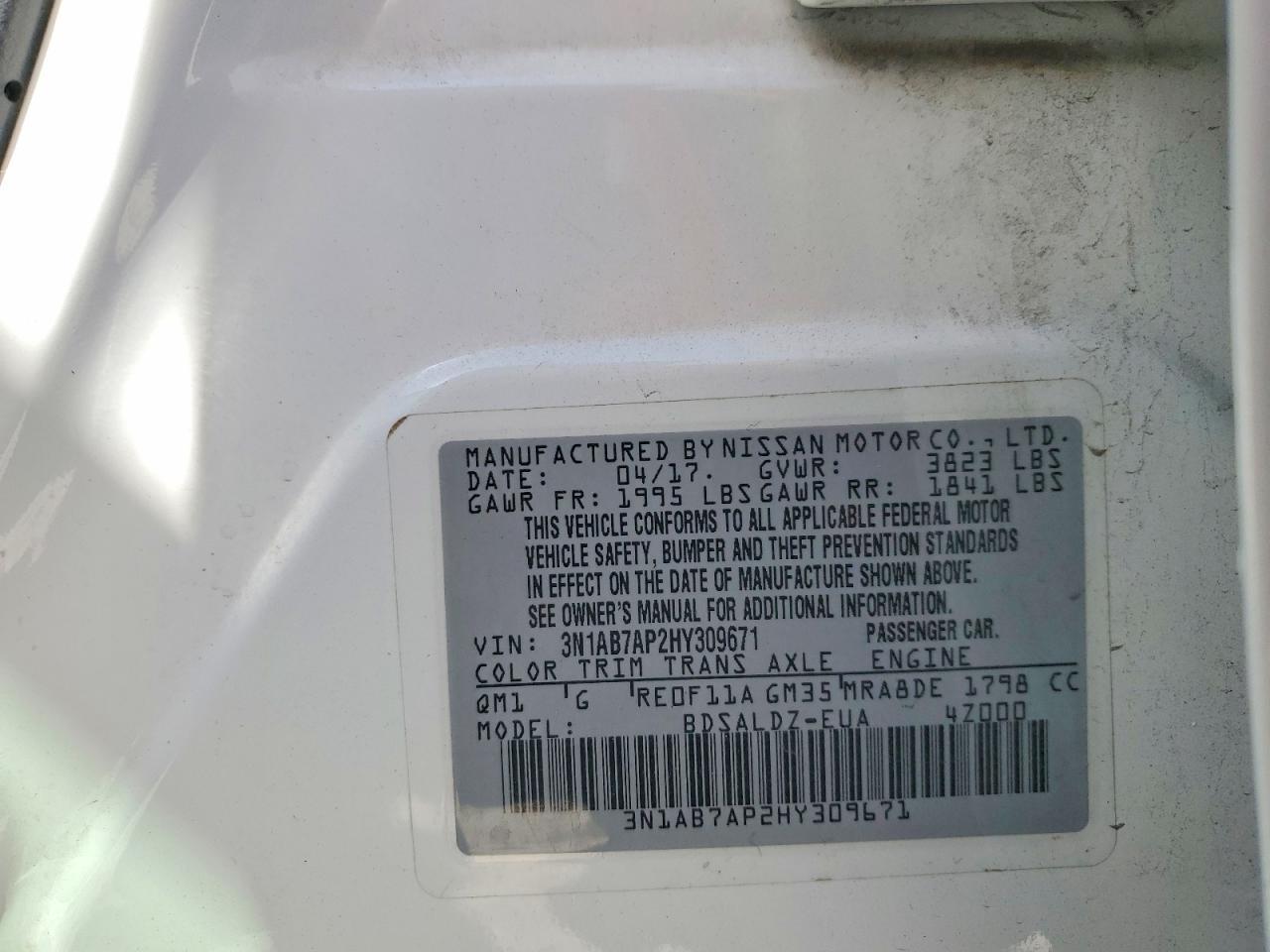 2017 NISSAN SENTRA