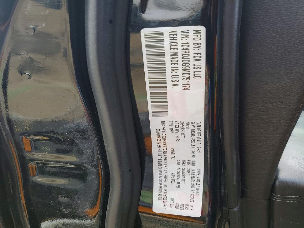 2021 DODGE DURANGO