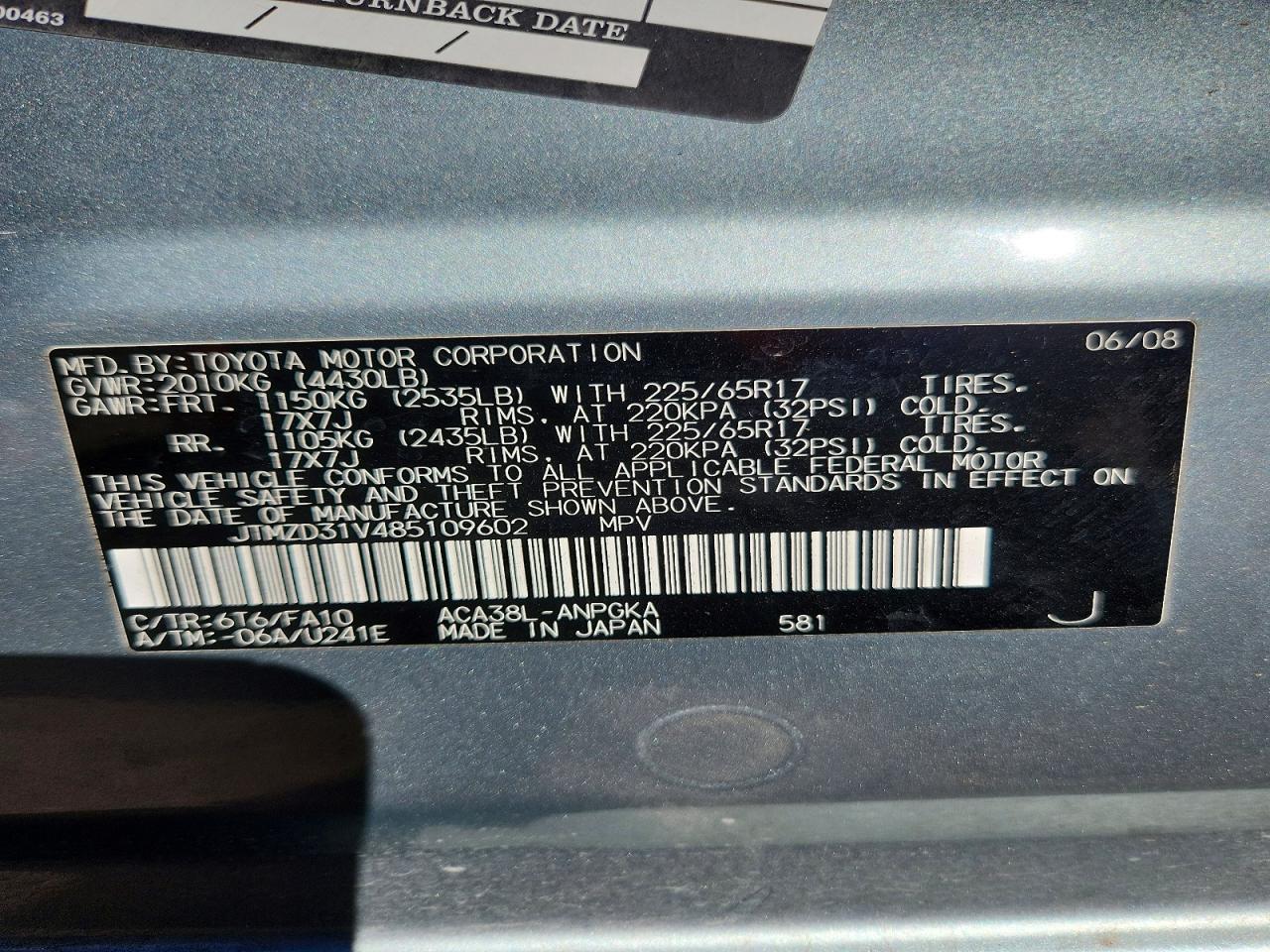 2008 TOYOTA RAV4