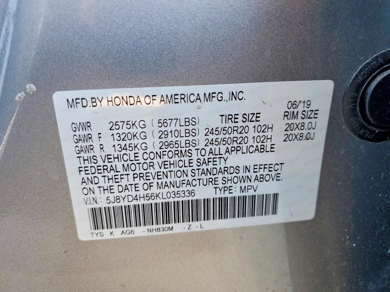 2019 ACURA MDX