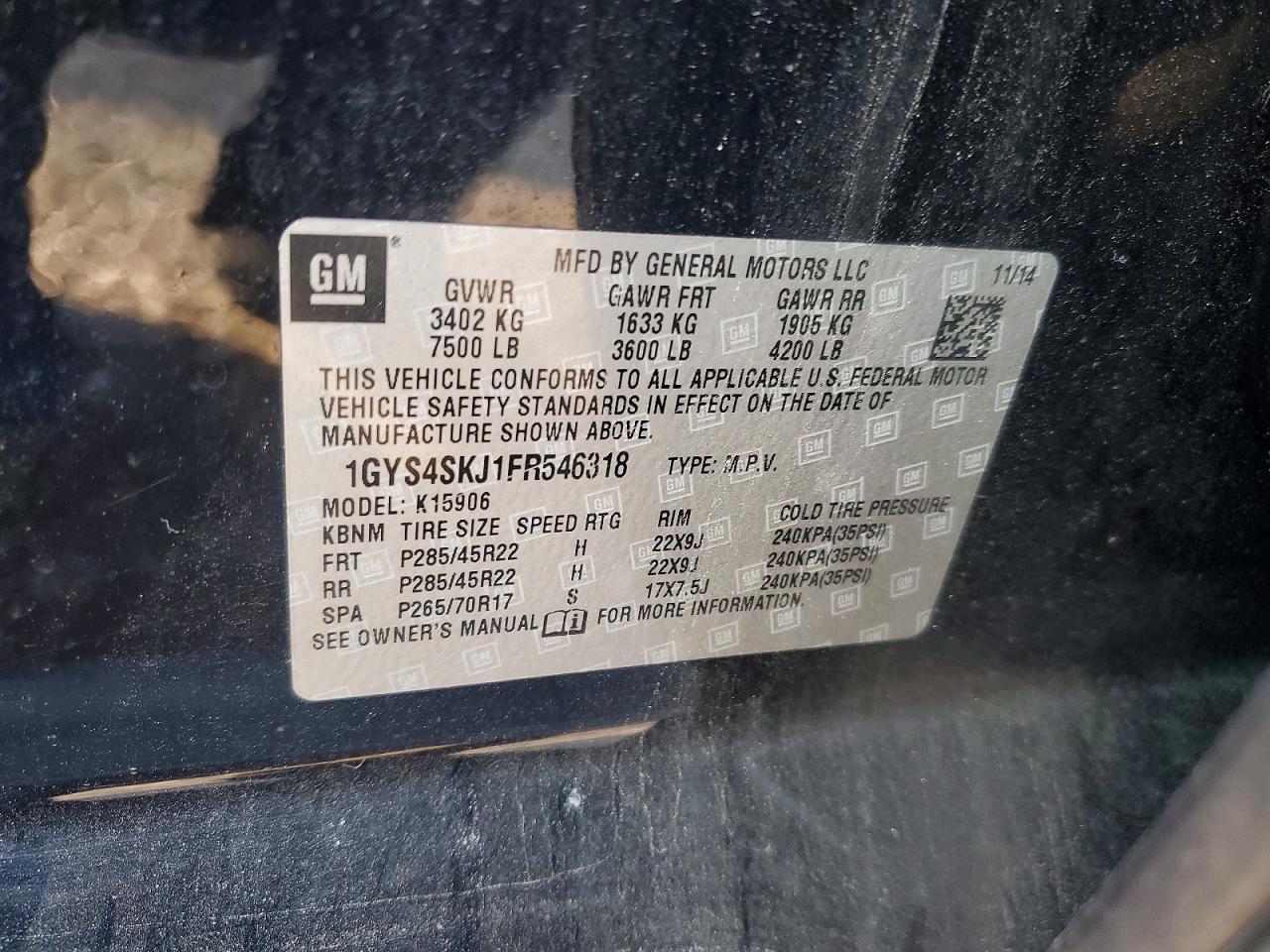 2015 CADILLAC Escalade ESV