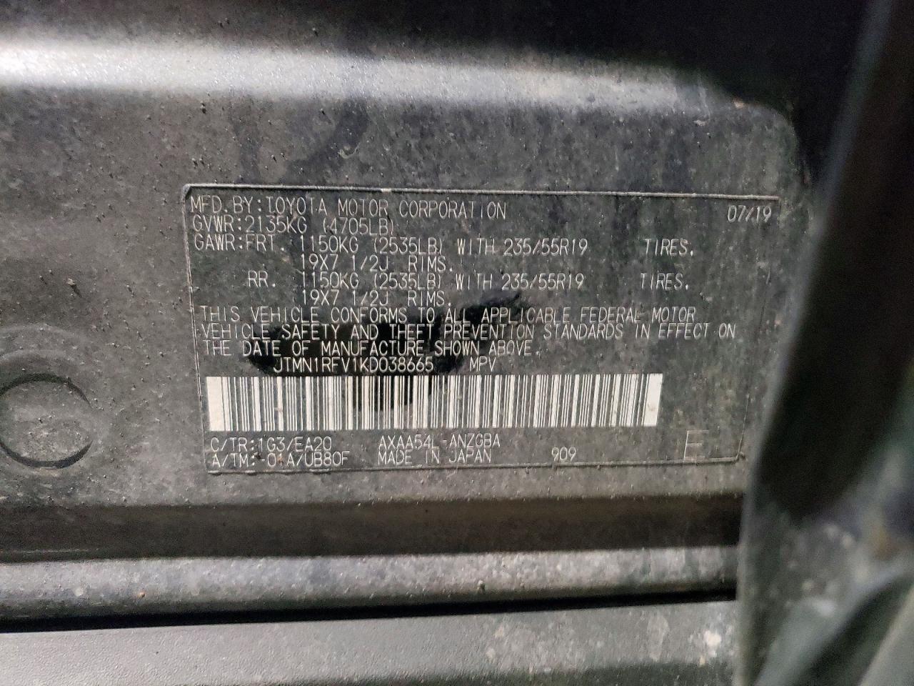2019 TOYOTA RAV4