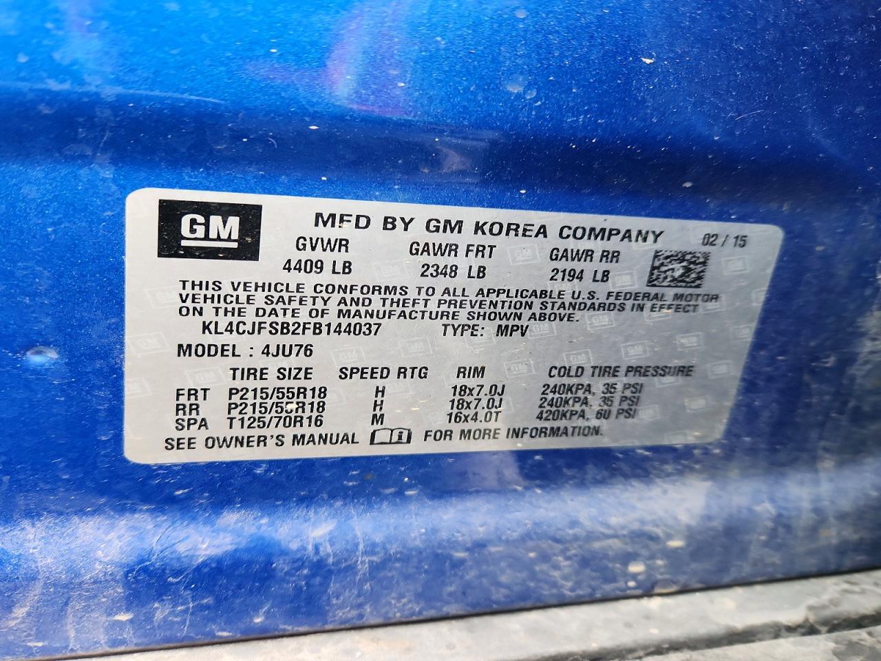 2015 BUICK ENCORE