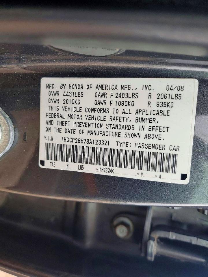 2008 HONDA ACCORD