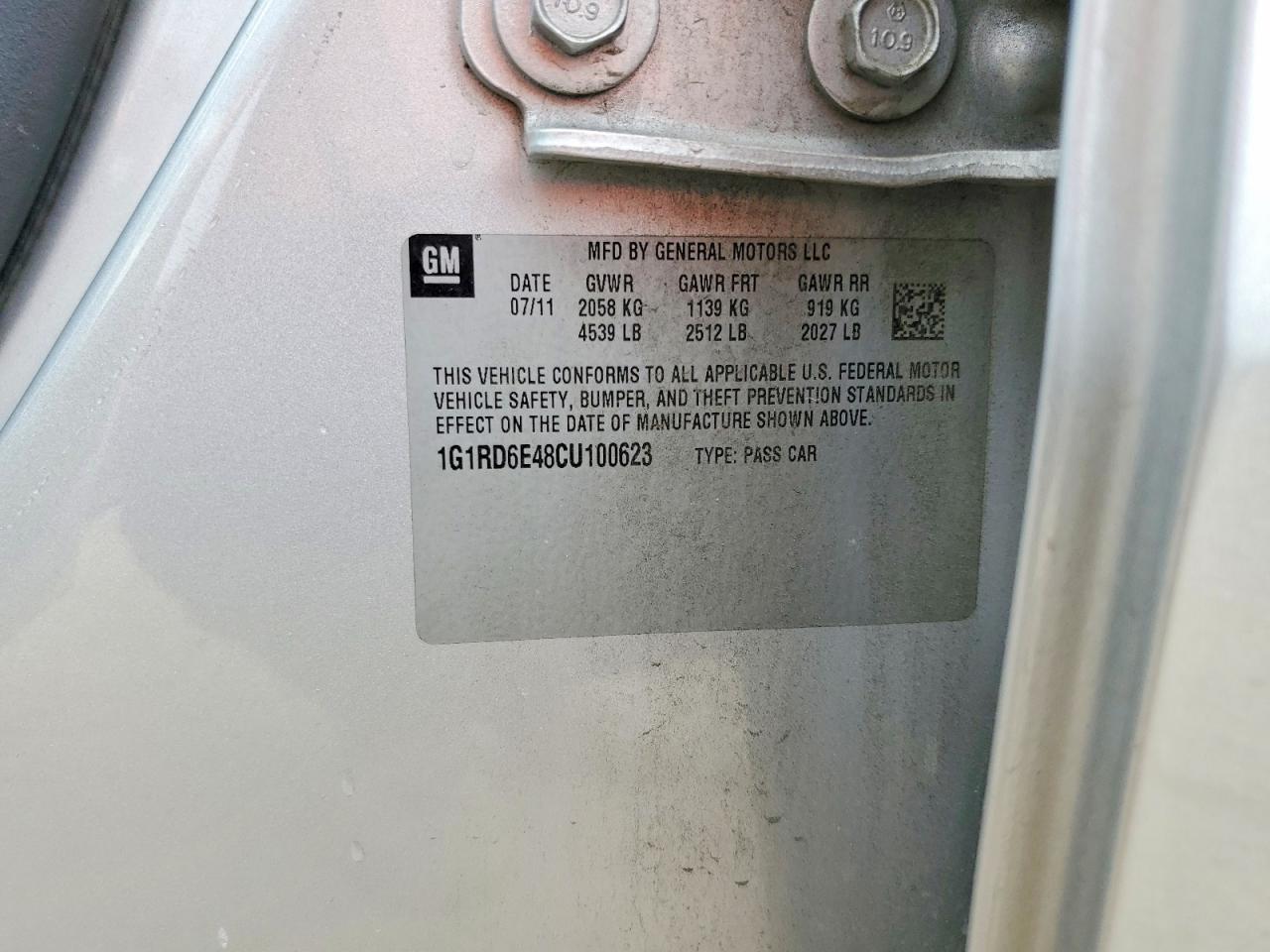 2012 CHEVROLET VOLT