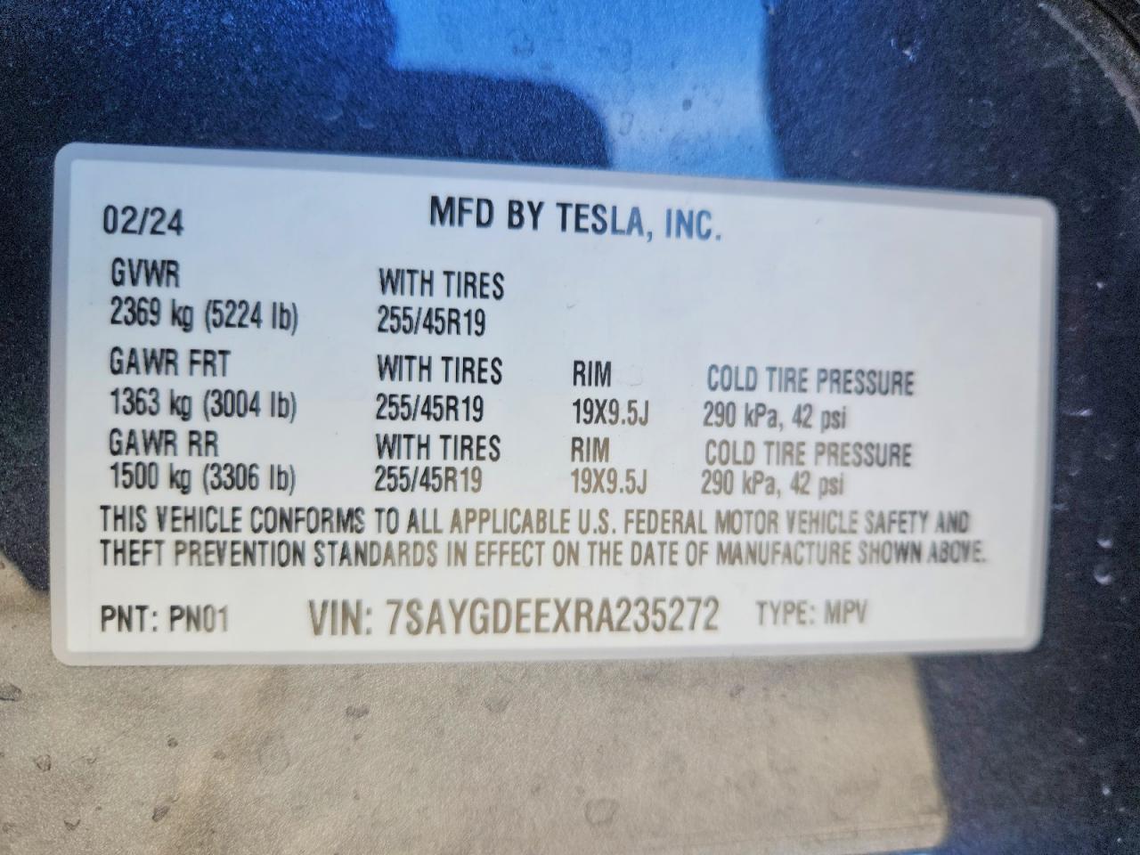 2024 TESLA MODEL Y