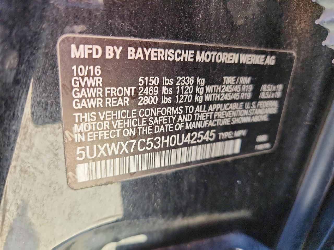 2017 BMW X3