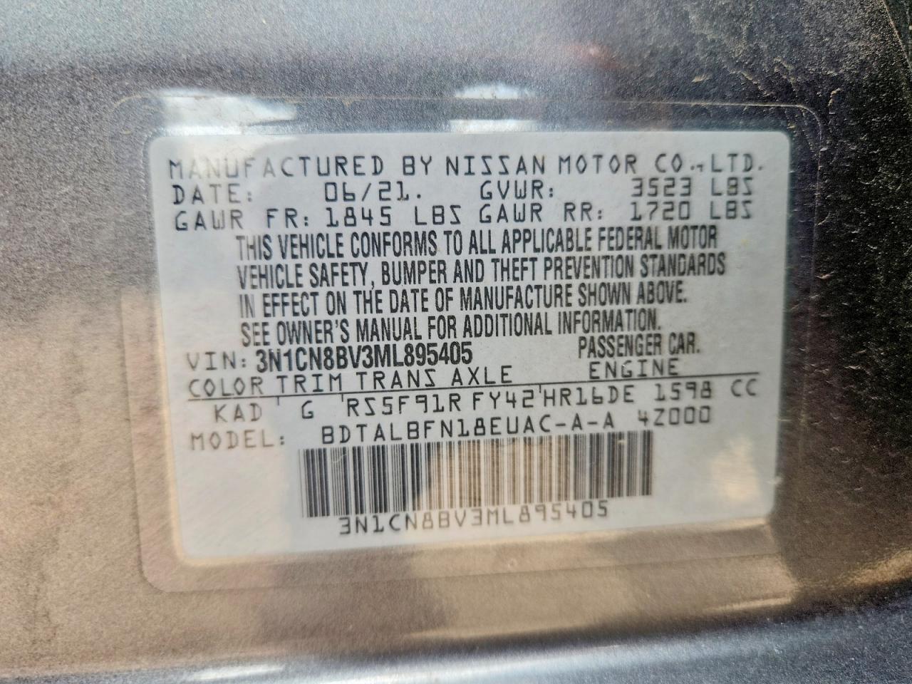 2021 NISSAN VERSA