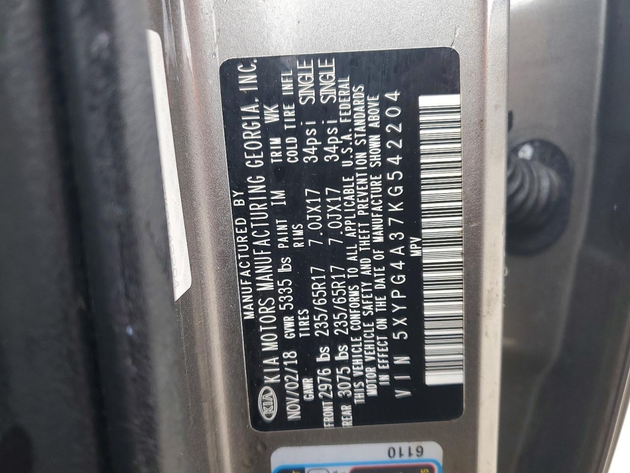 2019 KIA SORENTO