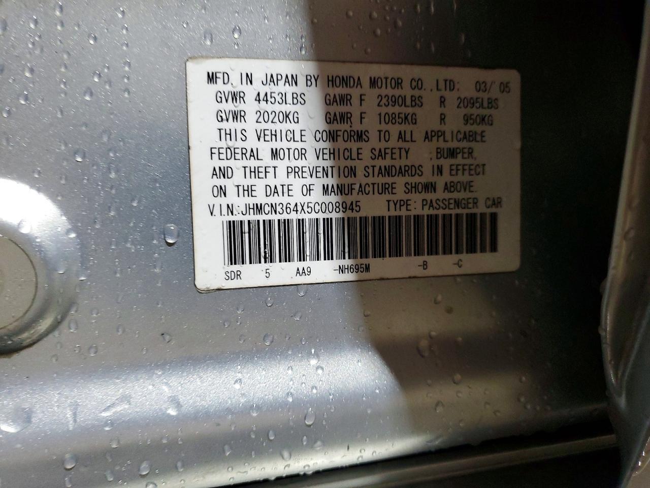 2005 HONDA ACCORD