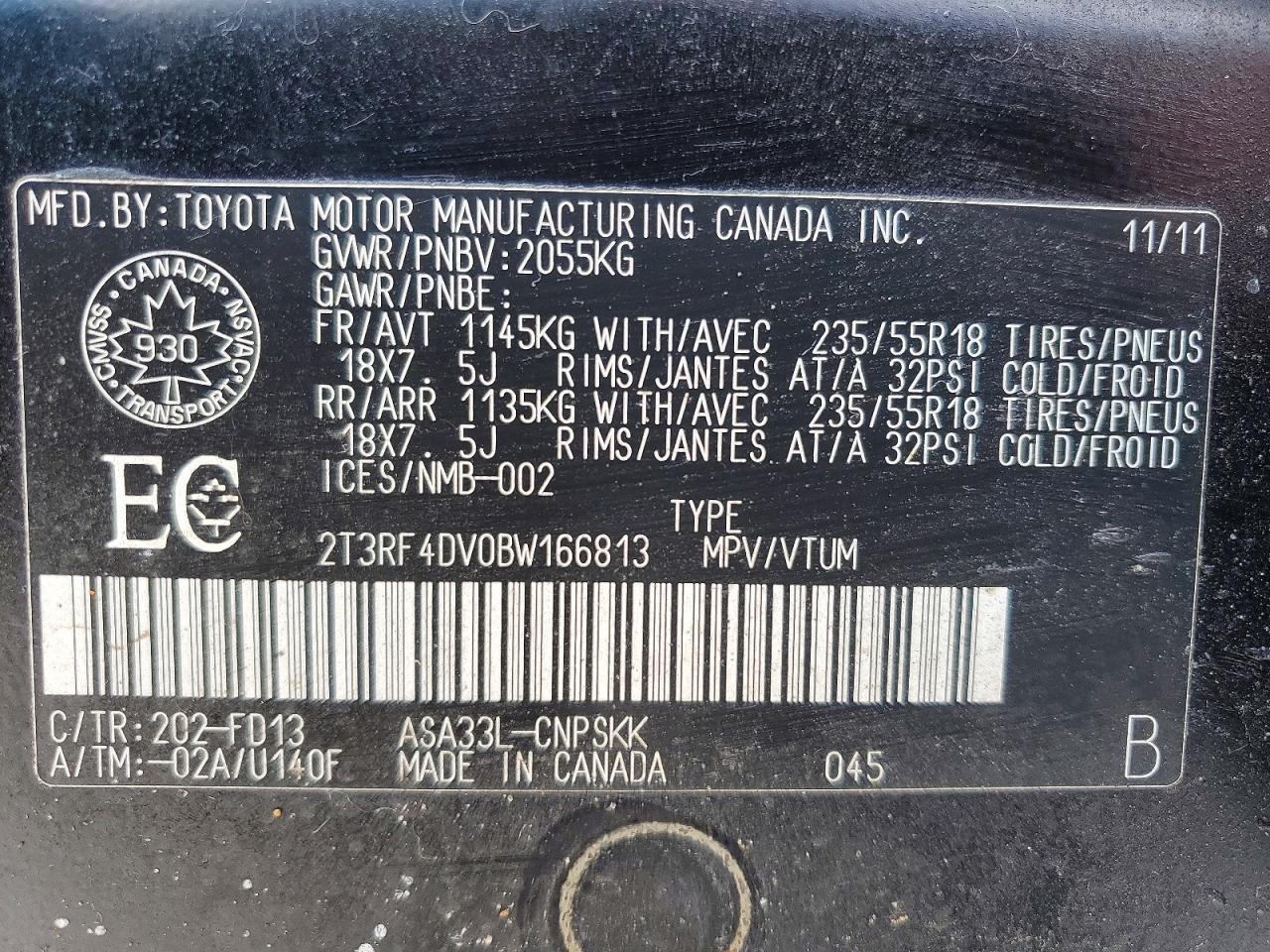 2011 TOYOTA RAV4
