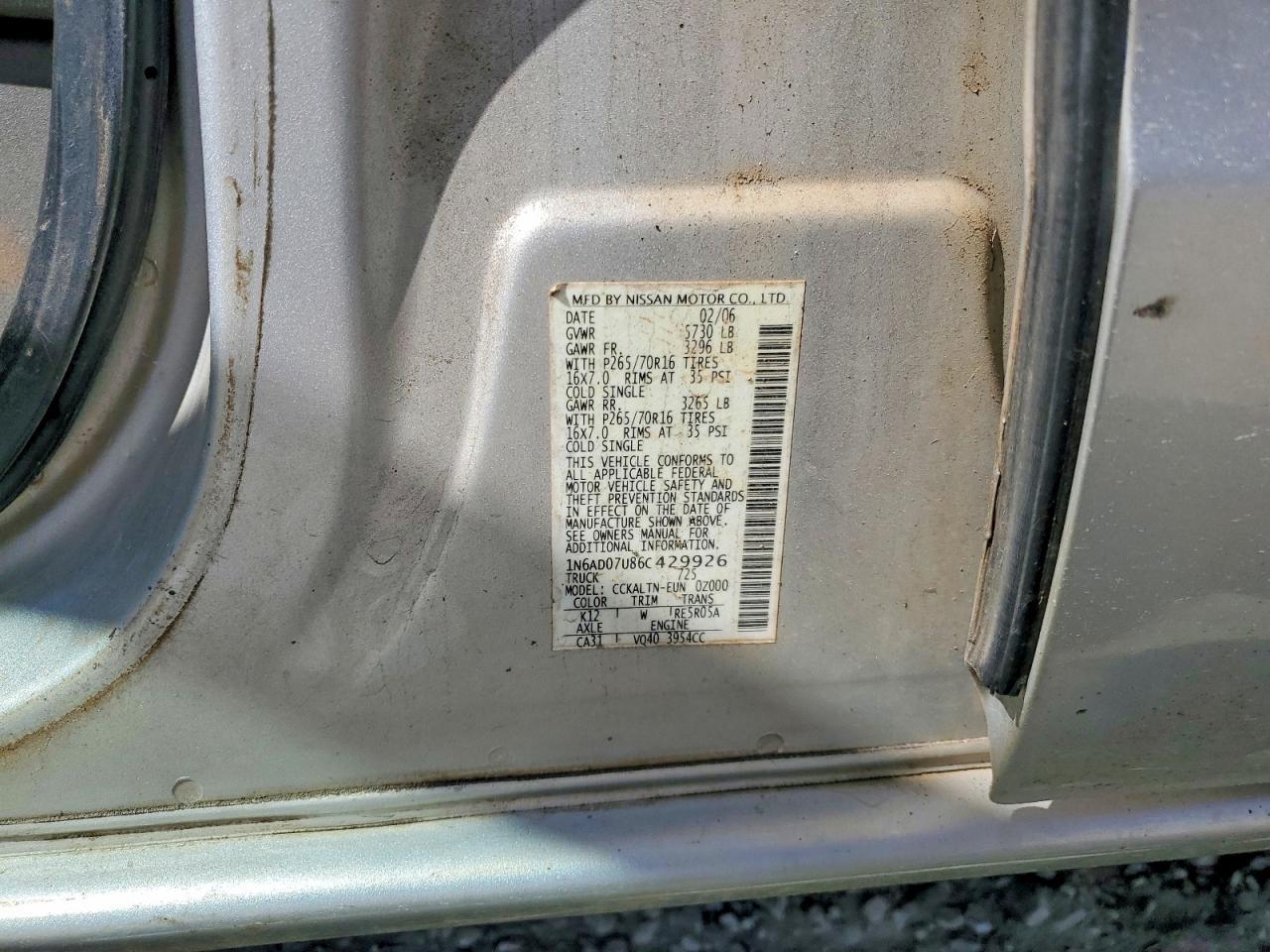 2006 NISSAN Frontier