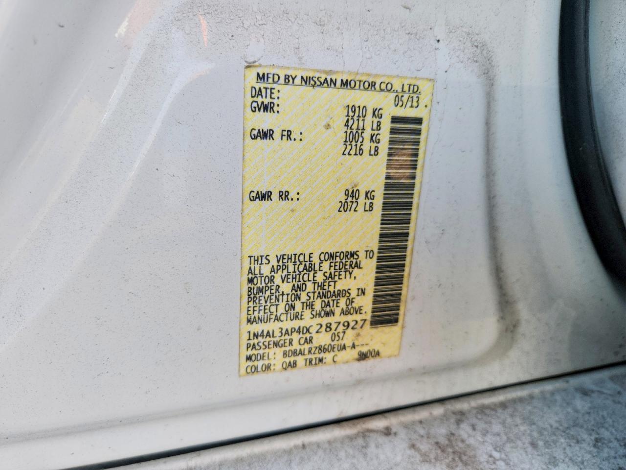 2013 NISSAN ALTIMA