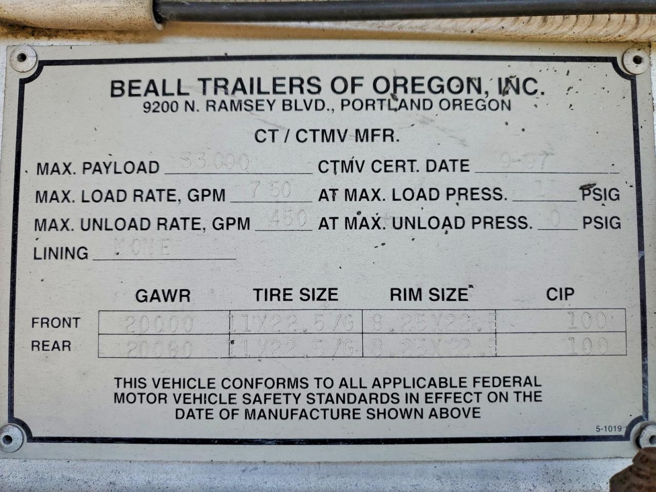 1998 Beall Trailer
