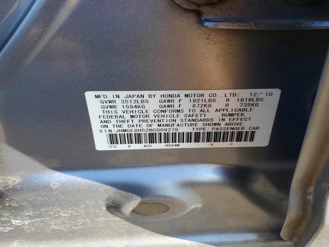 2011 HONDA FIT