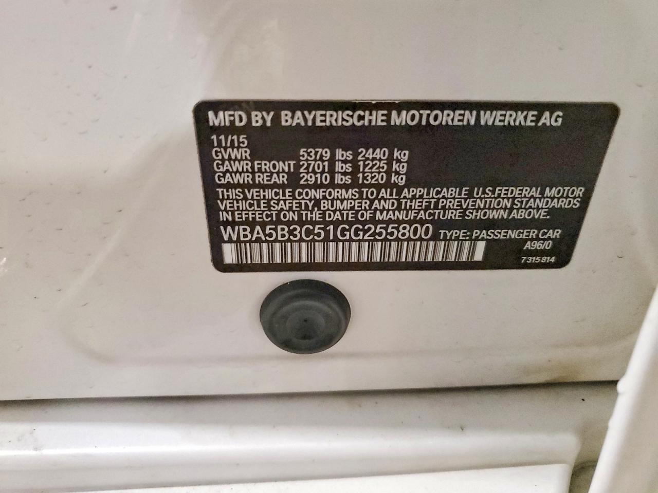 2016 BMW 5 series