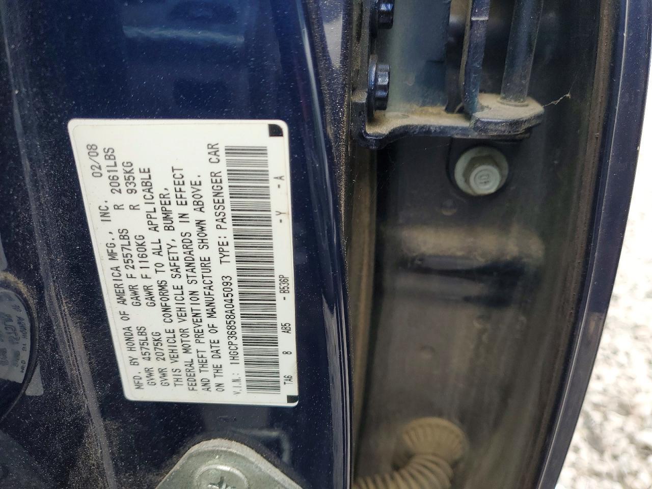 2008 HONDA ACCORD