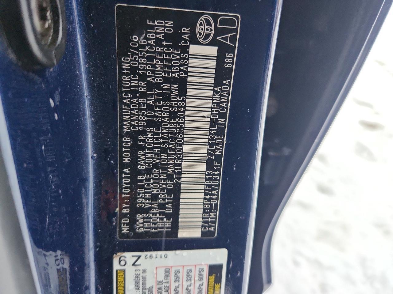 2006 TOYOTA COROLLA