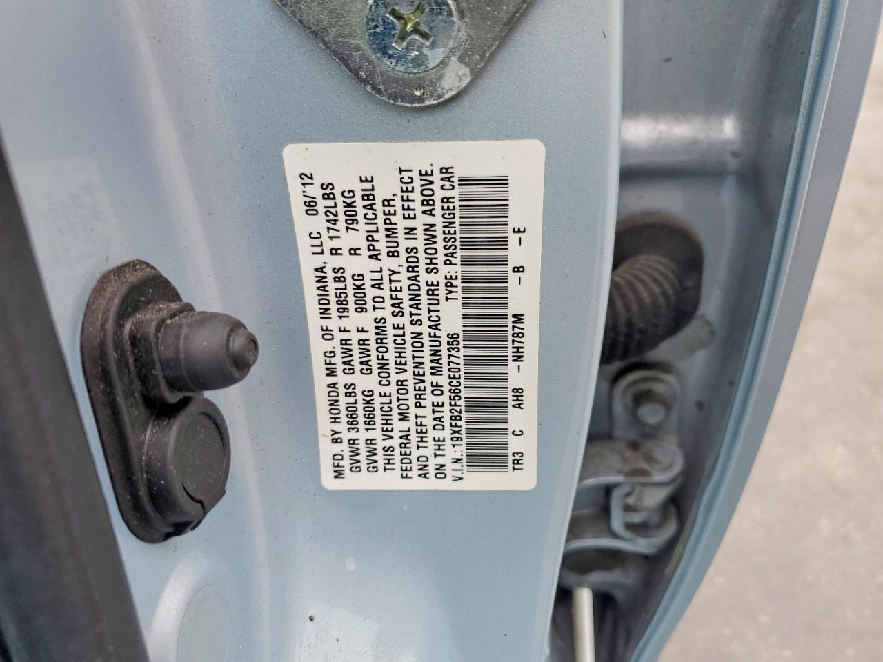 2012 HONDA CIVIC