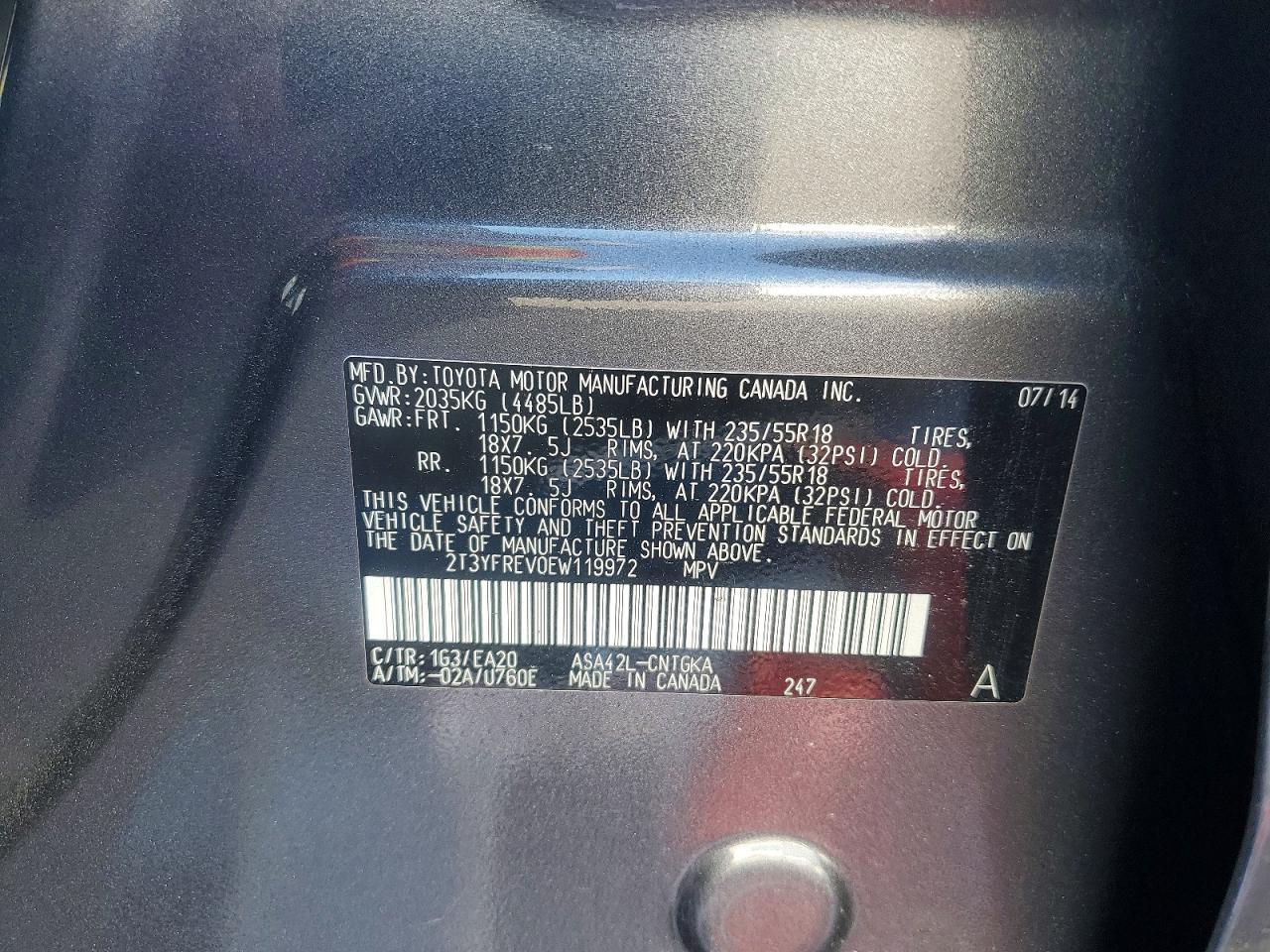 2014 TOYOTA RAV4